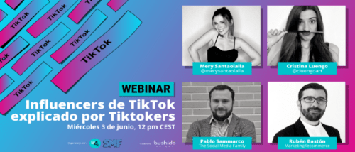 Webinar sobre TikTok centrado en influencers
